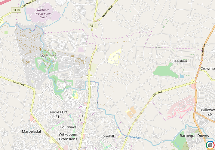 Map location of Treesbank AH